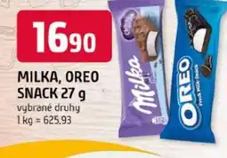 Trefa Milka, oreo snack nabídka