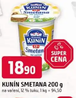 Trefa Kunín smetana nabídka