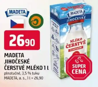 Trefa Madeta jihočeské čerstvé mléko nabídka