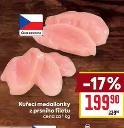 Billa Kuřecí medailonky z prsního filetu cena za nabídka