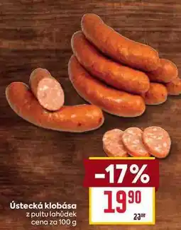 Billa Ústecká klobása z pultu lahůdek cena za nabídka