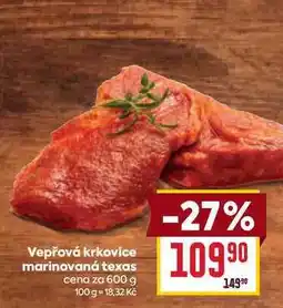 Billa Vepřová krkovice marinovaná texas cena za nabídka
