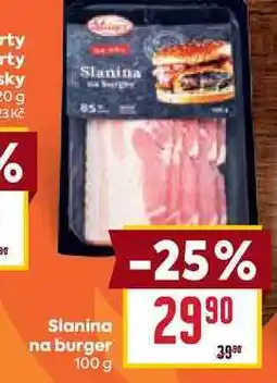 Billa Slanina na burger nabídka