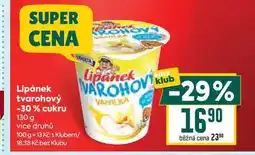 Billa Lipánek tvarohový -30% cukru nabídka