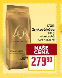 Billa L'OR Zrnková káva nabídka