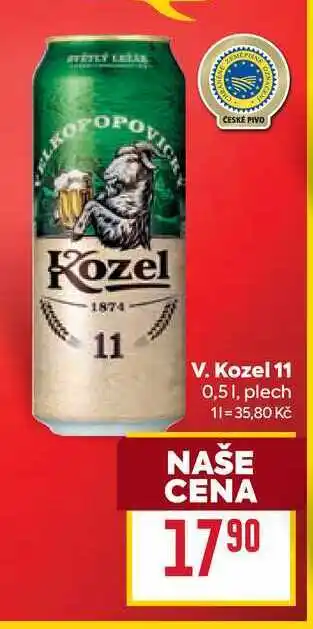Billa V. Kozel 11 0,51, plech nabídka