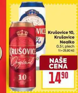 Billa Krušovice 10 0,51, plech nabídka