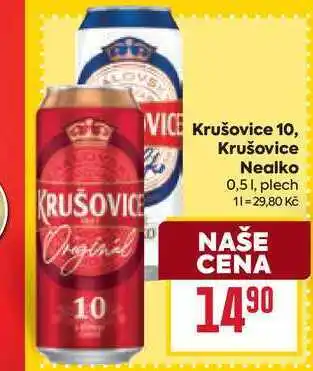 Billa Krušovice 10 0,51, plech nabídka