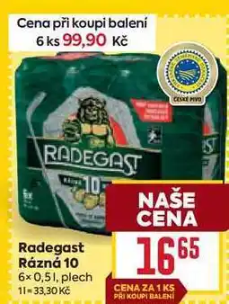 Billa Radegast Rázná 10 6x 0,51, plech nabídka