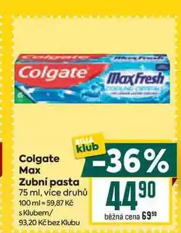 Billa Colgate Max Zubní pasta nabídka