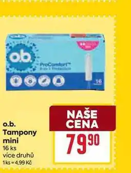 Billa o.b. Tampony mini 16 ks nabídka