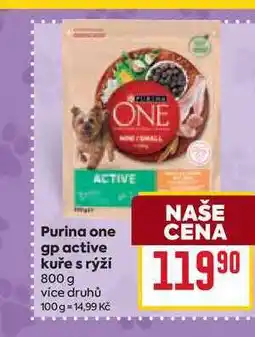 Billa Purina one gp active kuře s rýži nabídka