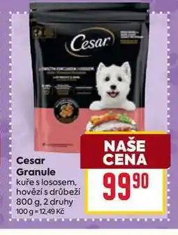 Billa Cesar Granule kuře s lososem, hovězí s drůbeží nabídka