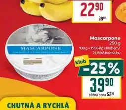 Billa Mascarpone nabídka