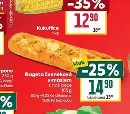 Billa Bageta česneková s máslem z naší pece nabídka