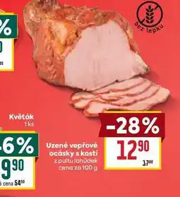 Billa Uzené vepřové ocásky s kostí z pultu lahůdek cena za nabídka
