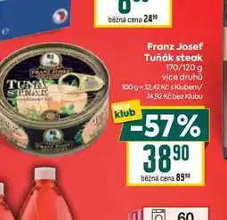 Billa Franz Josef Tuňák steak 170/120 g nabídka
