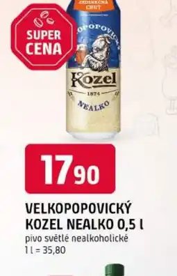 Trefa Velkopopovický kozel nealko nabídka