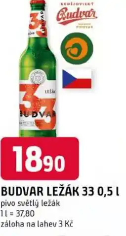 Trefa Budvar ležák 33 nabídka