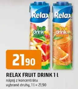 Trefa Relax fruit drink nabídka