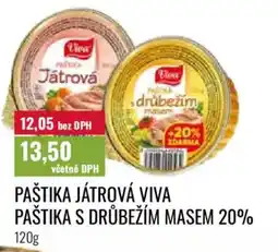 Ratio Paštika játrová viva paštika s drůbežím masem 20% nabídka