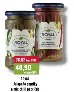 Ratio ROYAL Jalapeño papriky a mix chilli papriček nabídka