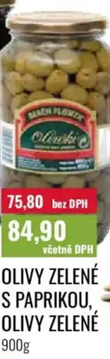 Ratio Olivy zelené s paprikou. olivy zelené nabídka