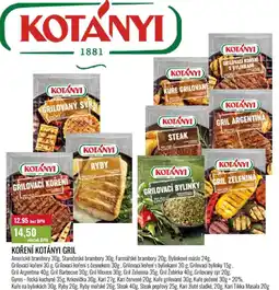 Ratio Koření kotányi gril nabídka