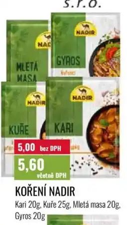 Ratio Koření NADIR nabídka