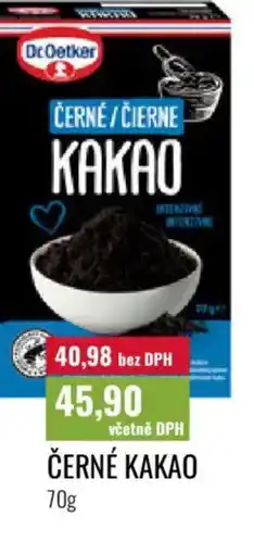 Ratio DR.OETKER Černé kakao nabídka