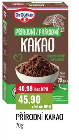 Ratio DR.OETKER Přírodní kakao nabídka