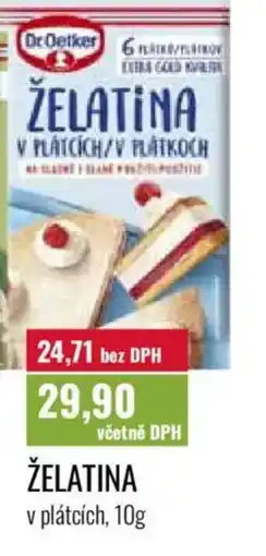 Ratio DR.OETKER Želatina nabídka