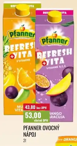 Ratio Pfanner ovocný nápoj nabídka
