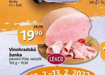 Coop Vinohradská šunka nabídka
