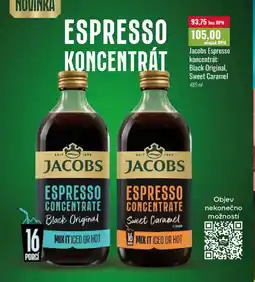 Ratio Jacobs Espresso koncentrát: Black Original, Sweet Caramel nabídka