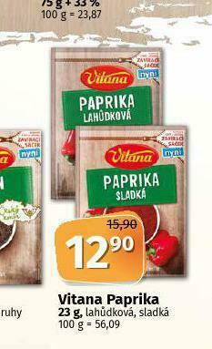 Coop Vitana paprika nabídka