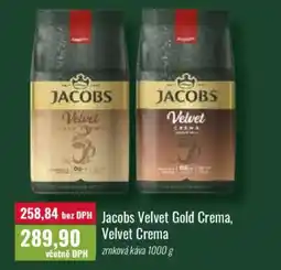 Ratio Jacobs Velvet Gold Crema, Velvet Crema nabídka