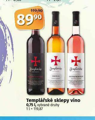 Coop Templářské sklepy víno nabídka