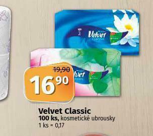 Coop Velvet kosmetické ubrousky nabídka