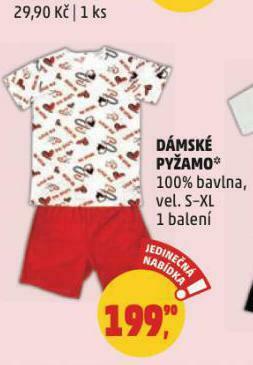 Penny Market Dámské pyžamo nabídka