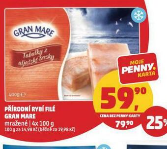 Penny Market Přírodní rybí filé nabídka