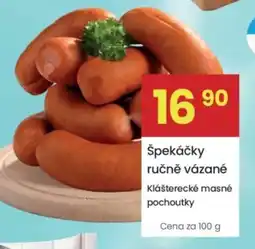 Kubík potraviny Špekáčky ručně vázané nabídka