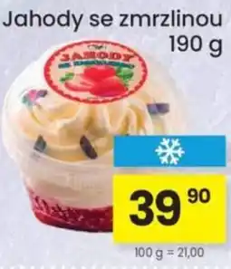 Kubík potraviny Jahody se zmrzlinou nabídka