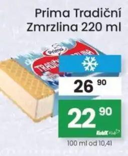 Kubík potraviny Prima Tradiční Zmrzlina nabídka