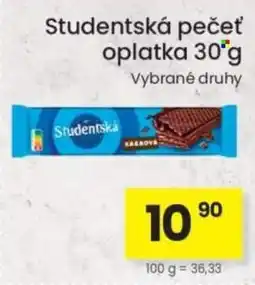 Kubík potraviny Studentská pečeť oplatka nabídka
