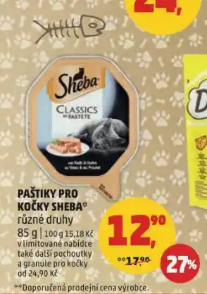 Penny Market Paštiky pro kočky sheba nabídka