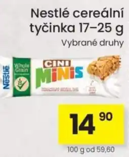 Kubík potraviny Nestlé cereální tyčinka nabídka