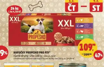 Penny Market Kapsičky pro psy propesko nabídka