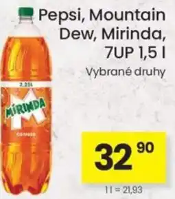 Kubík potraviny Pepsi, Mountain Dew, Mirinda, 7UP nabídka