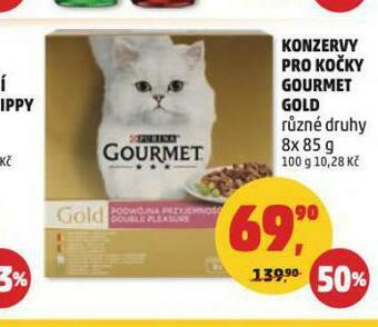 Penny Market Konzervy pro kočky gourmet gold nabídka